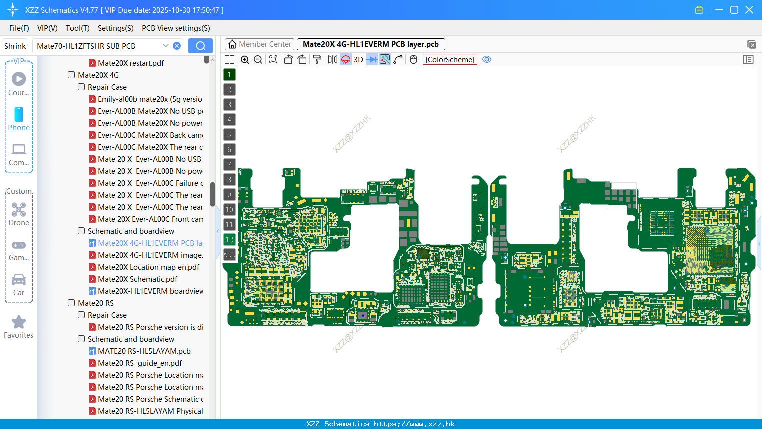 Huawei Mate20X 4G-HL1EVERM PCB Layer